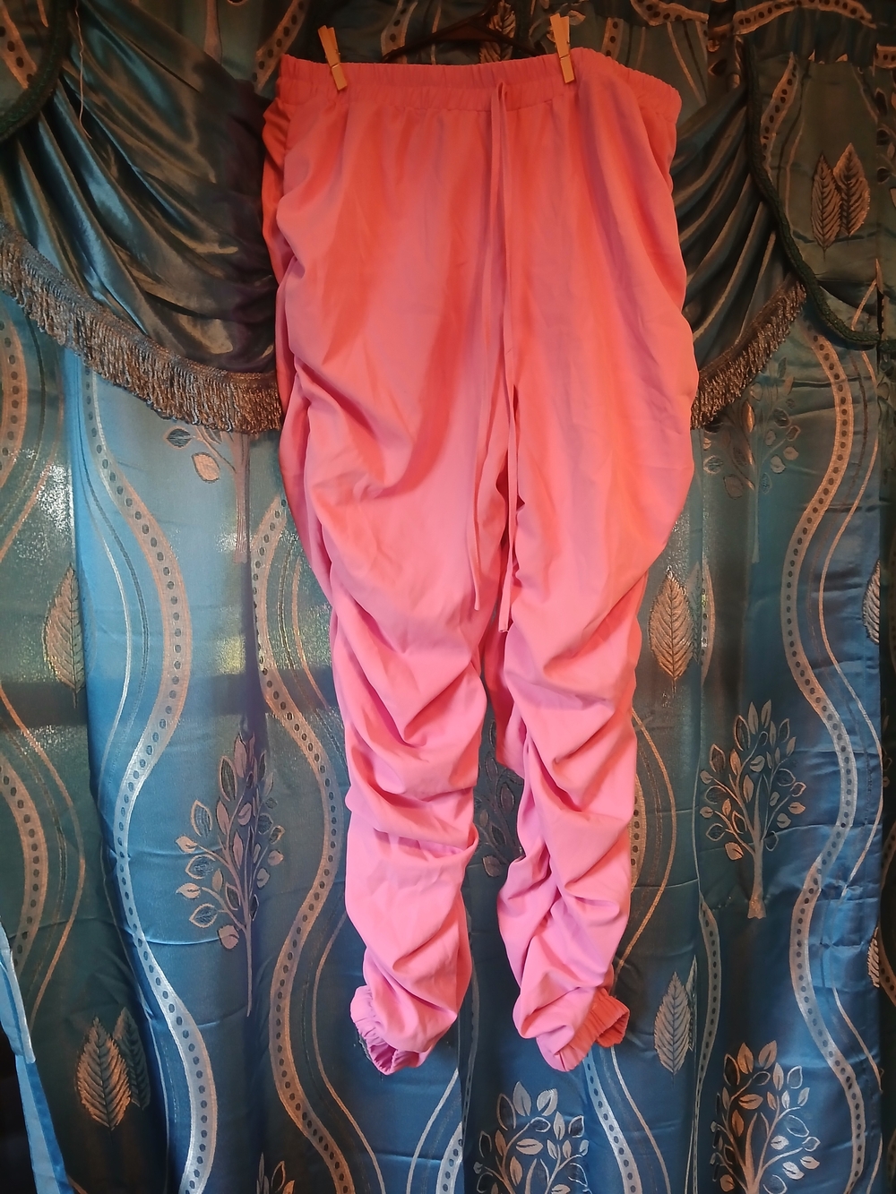 SHEIN Pink Ruched Harem Pants